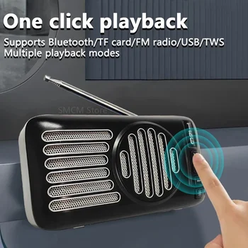 TG368 Мультимедийный FM-Радио Беспроводной Портативный Bluetooth Динамик Walkman Музыкальный Плеер Громкоговоритель HIFI Качество Звука Сабвуфер USB 1