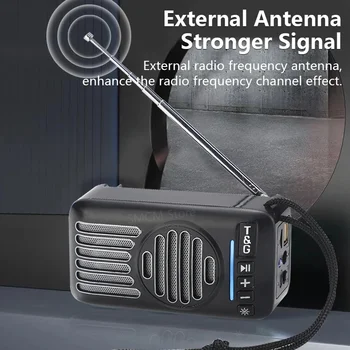 TG368 Мультимедийный FM-Радио Беспроводной Портативный Bluetooth Динамик Walkman Музыкальный Плеер Громкоговоритель HIFI Качество Звука Сабвуфер USB 4