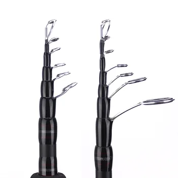 ZY759 Короткая секция выдвижного удилища, длинный бросок, прямая ручка, карбоновая портативная удочка длиной 2,7 м 1