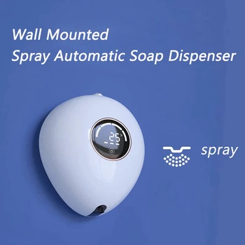 Автоматический распылитель мыла Настенный Ручная стиральная машина для ванной комнаты Бесконтактный сенсорный дозатор мыла 2
