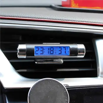 Автомобильные мини-часы Термометр Цифровые часы дисплей Автомобильная фурнитура 4