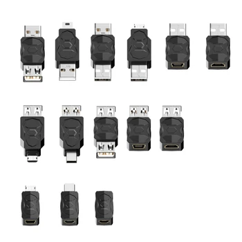 Адаптер USB2.0, разъем Micro / Mini для мужчин и женщин, адаптер USB-чейнджера для компьютера, планшетного ПК, мобильных телефонов 1