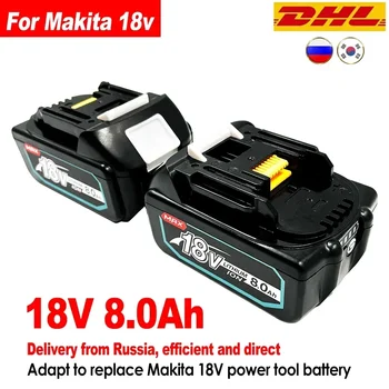 Аккумуляторная Батарея 18V 6.0 8.0Ah Для Электроинструментов Makita со Светодиодной Литий-ионной Заменой LXT BL1860 1850 18v 9 A 6000mAh 2