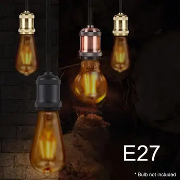 Алюминиевый держатель потолочного светильника E27, Ретро-гнездо для лампы, основание E27, Подвесное гнездо для лампы, гнездо для винта, Светодиодная лампа E27, Основание лампы 1
