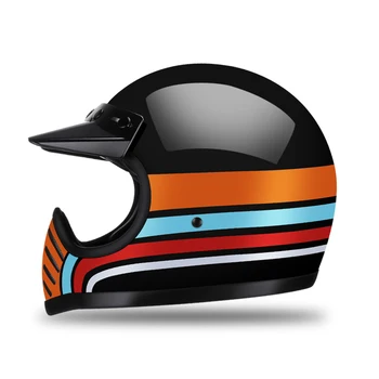 Американский полнолицевый шлем из высокопрочного стекловолокна для мотоциклов Harley и Cruise, защитный шлем для мотоциклов AMZ 929