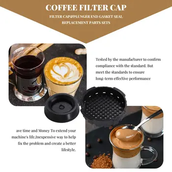 Бумажный колпачок для кофейного фильтра и уплотнительная прокладка на конце поршня Комплекты запасных частей, подходящие для кофеварки Aeropress и эспрессо 4