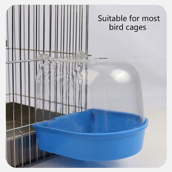 Ванночка для птиц в клетке Аксессуары для душа Parrot Подвесная коробка для купания Нескользящая 3