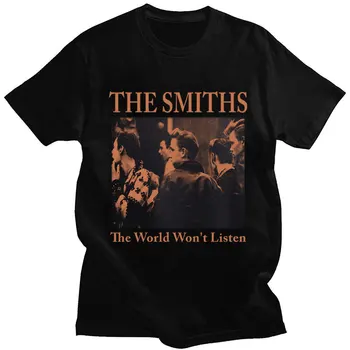 Винтажная футболка Рок-группы The Smiths 1980 Morrissey, Мужские И Женские Летние Футболки Оверсайз, Хип-Хоп Хлопковые Повседневные Уличные Топы