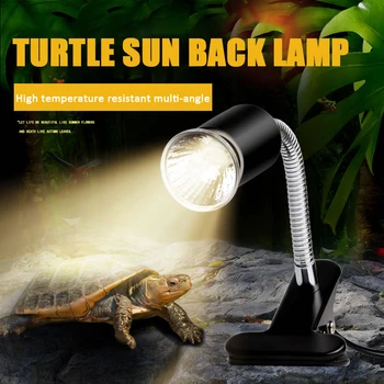 Вращающаяся Световая Подставка Для Домашних Животных-Рептилий E27 360 ℃ Европейский Регулируемый Шнур Питания Светодиодный Держатель Лампы UVA Hot Clamp Turtle Backlight 0