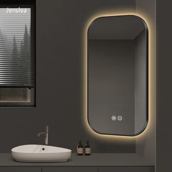 Вращающееся зеркало в ванной, интеллектуальное светодиодное светящееся зеркало, выдвижное угловое зеркало в ванной, складной небольшой блок feng shui mir 2