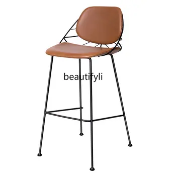 Высокий табурет для барной стойки Home Batai High Chair Легкая Роскошь Творческой личности Средний Островной стол Барный стул Современный минимализм