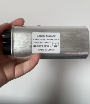 Высоковольтный конденсатор промышленной микроволновой печи CH85 2500V 1.05 мкФ ± 3% 3 + 3 высоковольтных конденсатора 6.3 мм