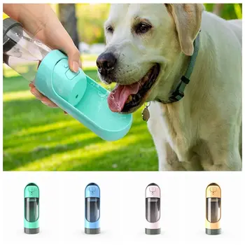 Герметичная бутылка для воды для собак Практичная Масштабируемая пластиковая поилка для кошек С фильтром Дозатор воды для щенков на открытом воздухе 0
