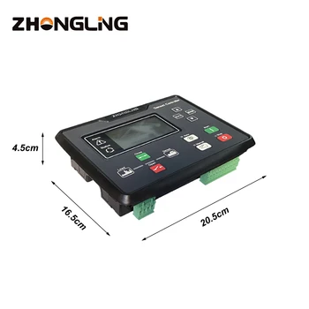 Детали машин ZhongLing для генераторных установок универсальные контроллеры HQM6110CAN с ЖК-панелью управления 2