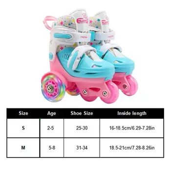 Детские коньки, высокоэластичные роликовые коньки из полиуретана для 28 лет, Детская обувь для катания на коньках, Регулируемый размер для мужчин и женщин 5
