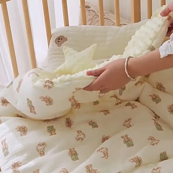 Детское полотенце, впитывающее хлопок, Пеленает новорожденного, обертывает одеялом, покрывалом для коляски, покрывалом для младенцев 1