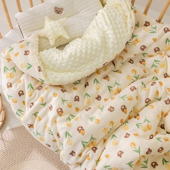 Детское полотенце, впитывающее хлопок, Пеленает новорожденного, обертывает одеялом, покрывалом для коляски, покрывалом для младенцев 2