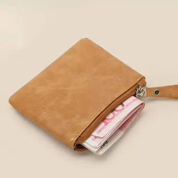 Дизайн, ретро-кармашек для денег, портмоне, однотонная сумка для карт, кошельки в корейском стиле, сумка для мелочей, женские кошельки, тонкий кошелек 1