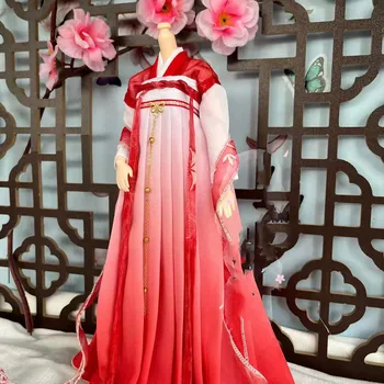 Длинное платье 1/6 масштаба, женский китайский наряд Hanfu, древняя женская одежда, 30-сантиметровая кукольная модель, облегающая фигурку солдата, игрушки для тела 1