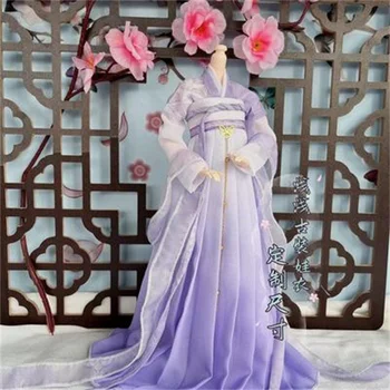 Длинное платье 1/6 масштаба, женский китайский наряд Hanfu, древняя женская одежда, 30-сантиметровая кукольная модель, облегающая фигурку солдата, игрушки для тела 4