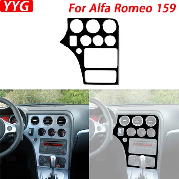Для Alfa Romeo 159 2005-2011 Пианино Черный Центральный Воздуховыпуск Радио CD AC Панель Управления Накладка Аксессуары Для Интерьера Автомобиля Наклейка