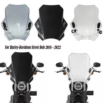 Для Harley-Davidson Street Bob 2018 - 2022 Универсальный Мотоцикл Лобовое Стекло Стеклянная Крышка Дефлектор Экрана Аксессуары Для Мотоциклов