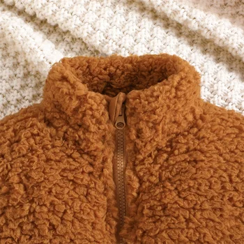 Для маленьких мальчиков и девочек 3D форма медвежьих ушей Флисовая толстовка с капюшоном на молнии, куртка, толстовка для младенцев 1