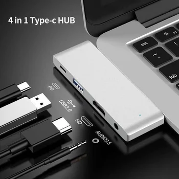 Док-станция Type C-концентратор USB C-HDMI-совместимый адаптер 4K USB-C для MacBook Pro Док-станция Type C для iPad Pro 2018 Macbook Pro Samsung S9 0