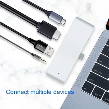 Док-станция Type C-концентратор USB C-HDMI-совместимый адаптер 4K USB-C для MacBook Pro Док-станция Type C для iPad Pro 2018 Macbook Pro Samsung S9 4