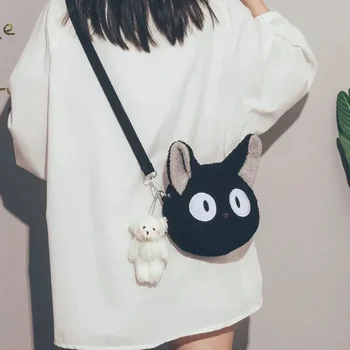 Женская сумка Kawaii в японском стиле, мультяшная плюшевая сумка через плечо для женщин 2024, сумка через плечо, маленький телефон и кошелек, хороший подарок 0