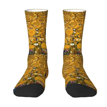 Женские Носки Gustav Klimt с забавным принтом Tree Of Life от Gustav Klimt, Эластичные Носки с рисунком Лето Осень Зима, Арт-экипаж, носки с рисунком