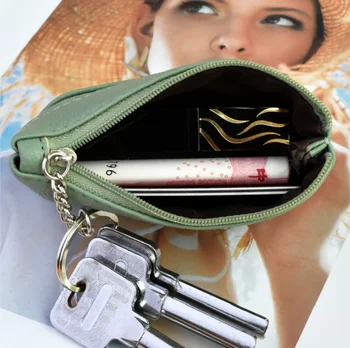 Женский Мужской многофункциональный мини-кошелек, женский кошелек на двойной молнии, многофункциональный кошелек для мелких монет, кредитных карт, брелок для ключей 2