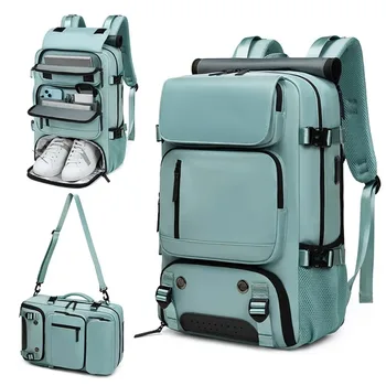 Женщины путешествия рюкзак водонепроницаемый 16-дюймовый бизнес-ноутбук сумка для обуви скрытый USB-порт для зарядки женщину пешие прогулки кемпинг рюкзаки 
