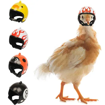 Забавный шлем с цыпленком, защитная шапочка для головы птицы, каска для маленьких домашних животных, головной убор для перепелиных голубей - 1шт