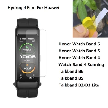 Защитная Пленка Из Гидрогелевой Пленки с Полным Покрытием Для Huawei Talk Band B6 B5 B3 Lite Honor Watch Band 6 5 4 Running TPU Мягкая Пленка Фольга