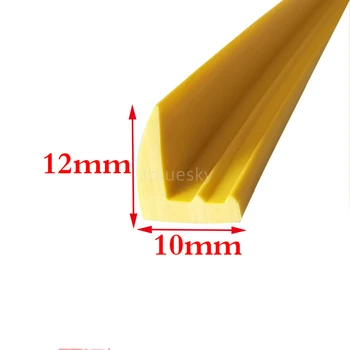 Изготовленная на заказ Резиновая прокладка с L-образным углом наклона Corner Protecor Edge Encloser Shield Для предотвращения столкновений 10x12 мм желтого цвета