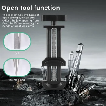 Инструмент для ремонта линз Многофункциональные тиски для кольца фильтра объектива 22 мм-110 мм, гаечный ключ, набор инструментов для открытия от 8 мм до 90 мм 5