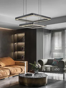 Итальянский светильник Роскошный подвесной светильник для гостиной Современная и простая атмосфера Подвесной светильник из алюминиевого стекла Персонализированный и