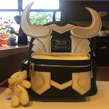 Классические сумки для косплея Marvel Loungefly Loki, женская сумка через плечо с двойным ремнем, кошелек, Мини-рюкзак 3