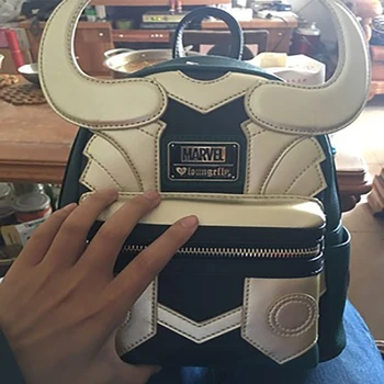 Классические сумки для косплея Marvel Loungefly Loki, женская сумка через плечо с двойным ремнем, кошелек, Мини-рюкзак 4