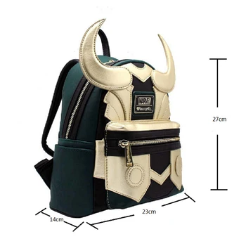 Классические сумки для косплея Marvel Loungefly Loki, женская сумка через плечо с двойным ремнем, кошелек, Мини-рюкзак 5