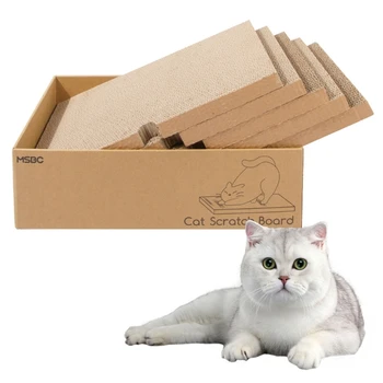 Когтеточки для кошек из гофрированного картона 5 в 1, Шлифовальные когти Делают Шлифовальные когти более интересной коробкой 2