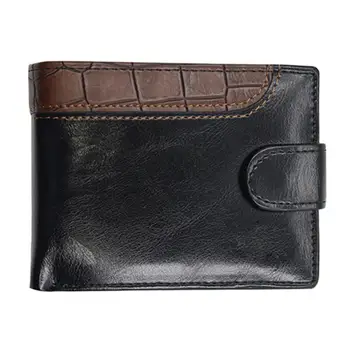 Кожаный бумажник, мужской Модный Повседневный Двойной кошелек для мужчин, искусственный кошелек для мужчин 0