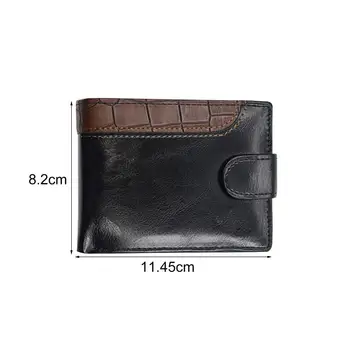 Кожаный бумажник, мужской Модный Повседневный Двойной кошелек для мужчин, искусственный кошелек для мужчин 5