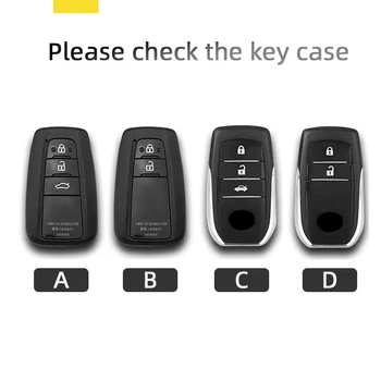 Кожаный чехол для ключей от автомобиля с 2/3 кнопками, брелок для ключей, Аксессуары из замши для Toyota Prius Camry Corolla CHR C-HR RAV4 Land Cruiser 4