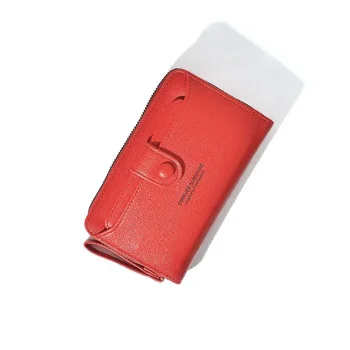 Корейский кошелек, Новый Модный кошелек, Женский Длинный кошелек на молнии, Простая сумка для мобильного телефона, сумка большой емкости 2