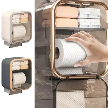 Коробка для салфеток, настенная Многофункциональная Туалетная бумага, высококачественная коробка для салфеток из АБС, настенная без перфоратора для туалета