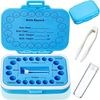 Коробка на память о молочных зубах для детей Коробка для сохранения зубов Держатель для хранения детских зубов Органайзер для молочных зубов Коробка для молочных зубов 0