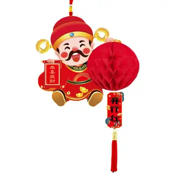 Красный фонарь 2024, украшение к китайскому Новому году, Традиционный Весенний фестиваль, Подвесной фонарь Фу, Подвеска для домашнего декора двери и крыльца 0