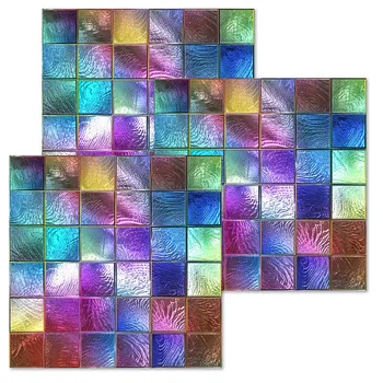 Красочная наклейка из хрустальной мозаики, 10 шт./компл. Съемных самоклеящихся обоев 